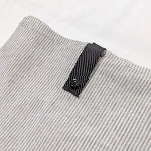 Lululemon Vinyasa Scarf Grey White Stripe Snap Infinity Wrap Scarf OS